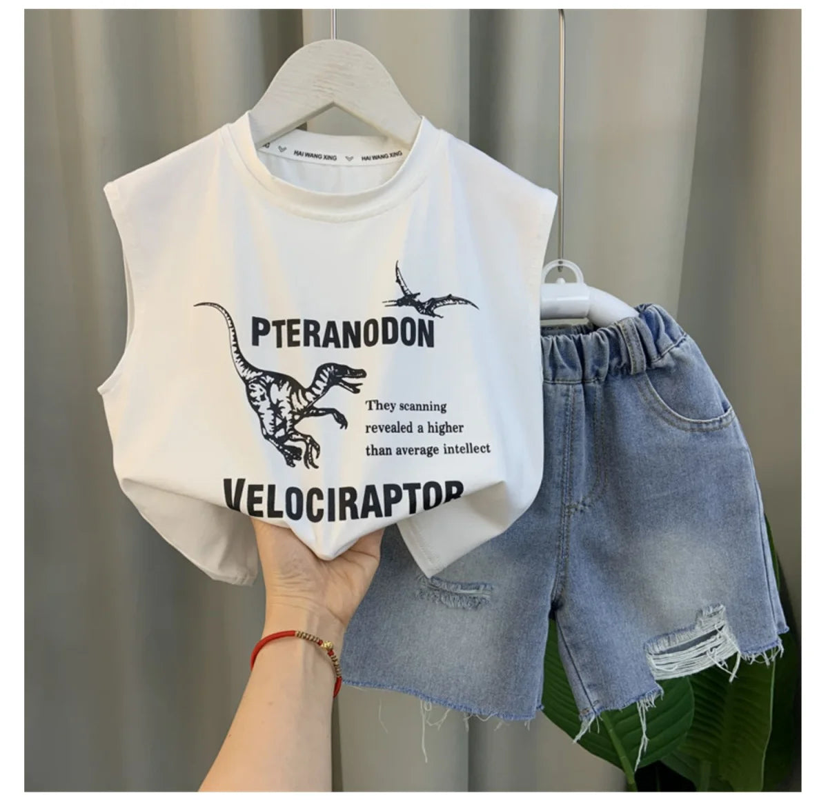 Boys Clothing Set New Fashion Baby Summer Sleeveless Clothing Children's Short Sleeve T-shirt Shorts Two Piece Set