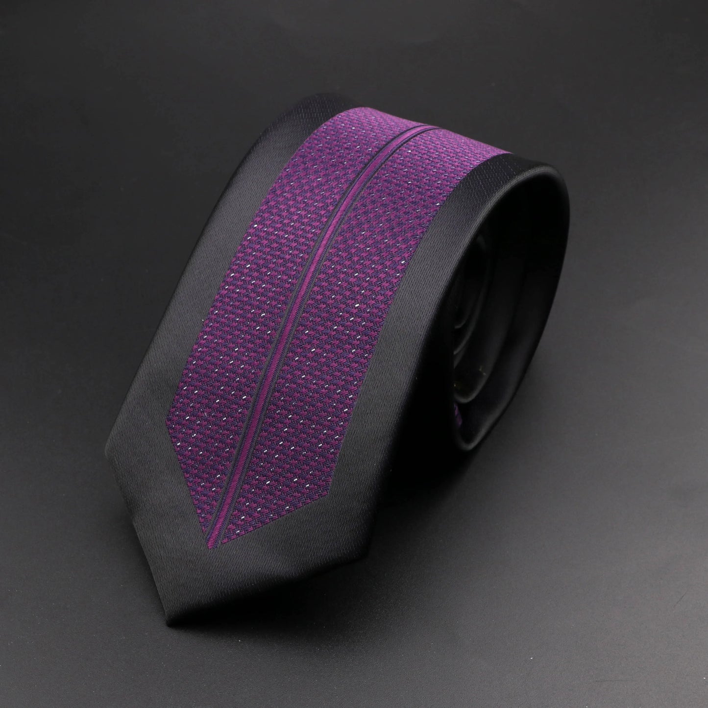 New Skinny 6cm Ties For Men Wedding Dress Necktie Perple Floral Paisley Patchwork Tie Business Slim Shirt Accessory Gift Cravate