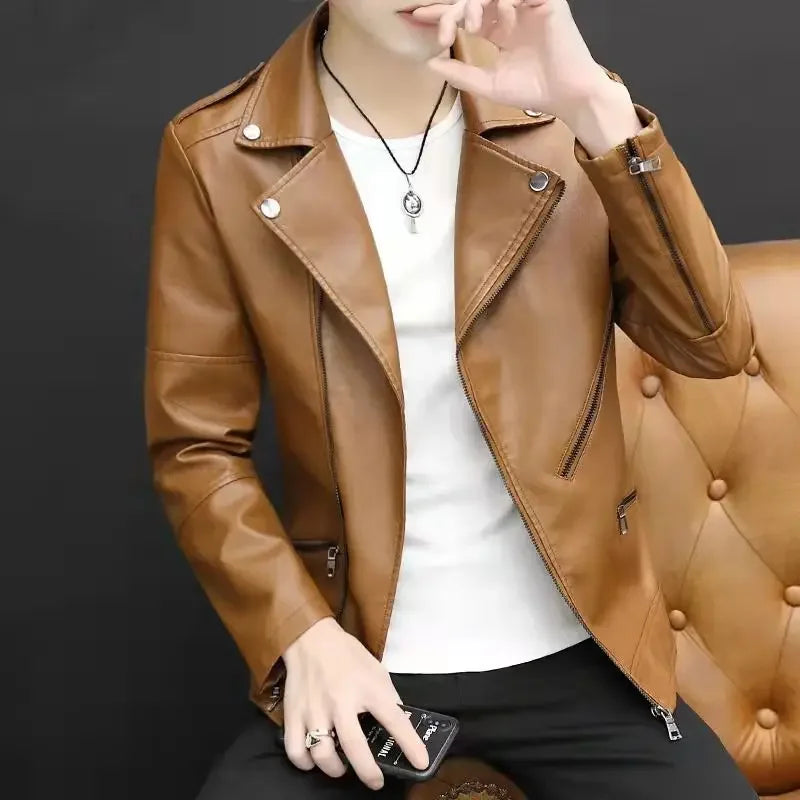 Men's Suit Jackets New In Coat Casual Spring Clothes Fashion 2025 Male Leather Blazer Original Trendy Fashionable Elegant Loose