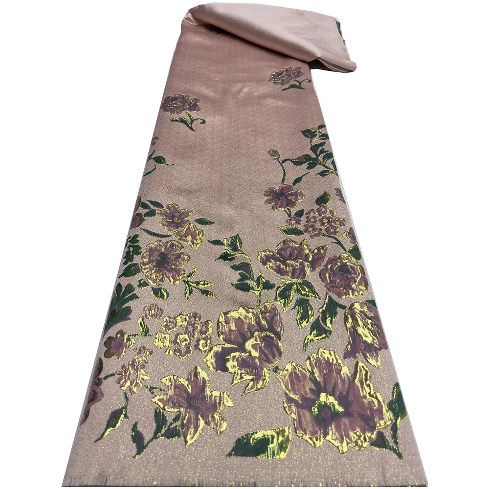 Luxury African Nigerian Brocade Jacquard Lace Fabric 2024 High Quality Brocade Lace Fabric French Tulle Lace For Women Dresses