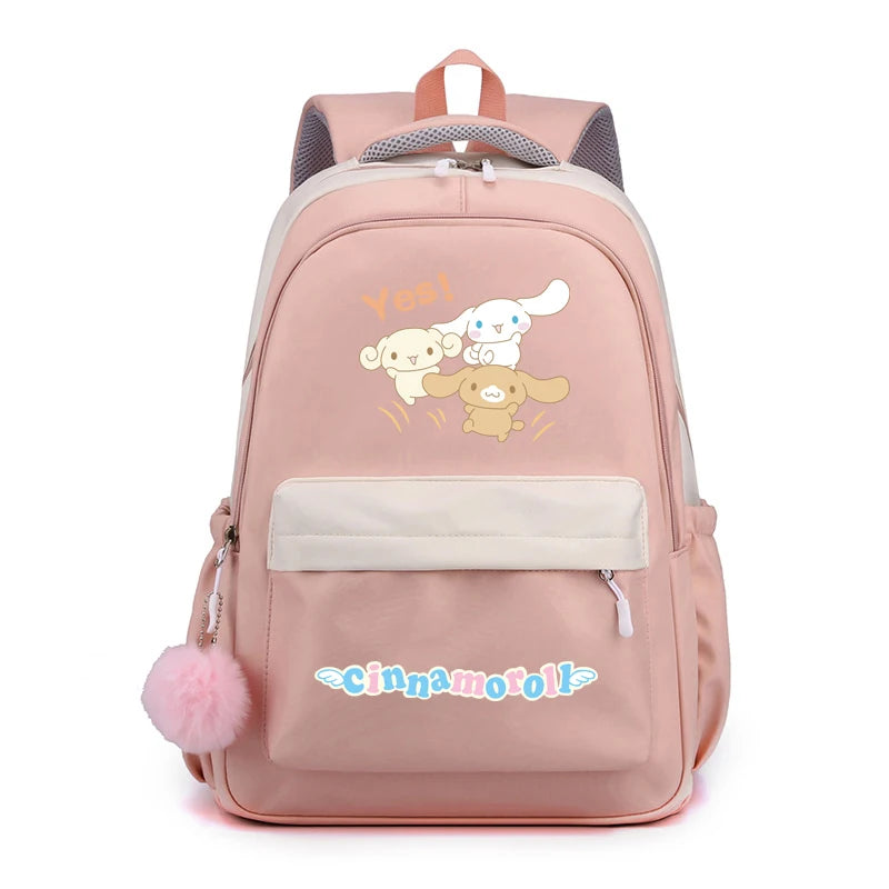 Cinnamoroll Backpack Children Girls Boy Sanrio Schoolbag Kawaii Student Back To School Rucksack Teen Kids Gift Women Travel Bags