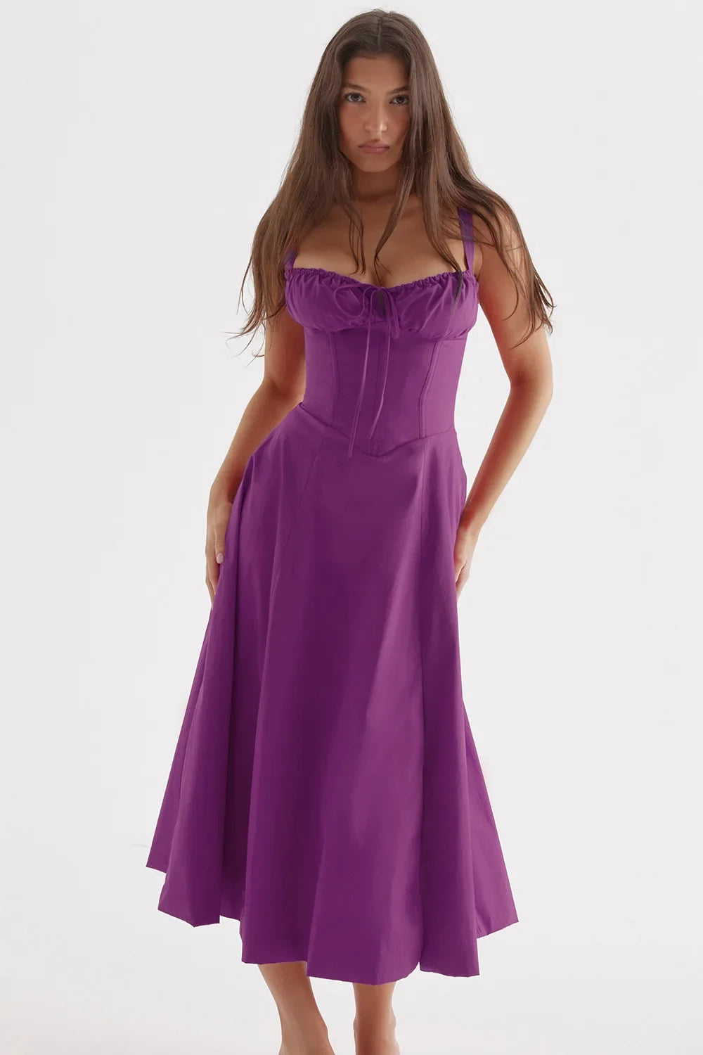 Women Beach Vacation Dress French Lazy Style Dress-Solid Color Or Printed Multi-Color Spring Summer 2025 New Arrival