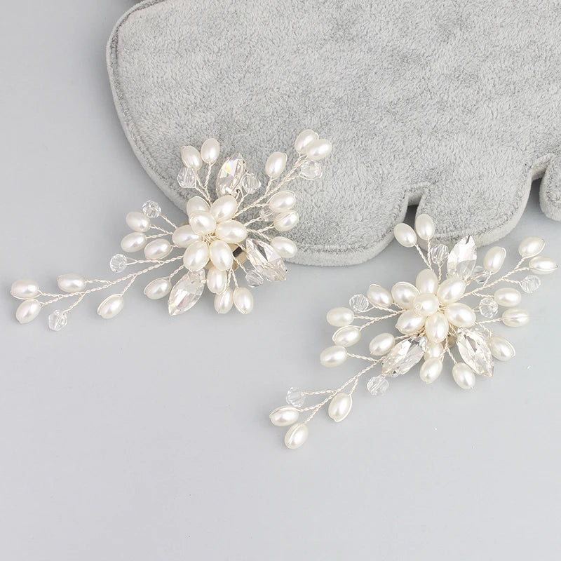 Newest Shinning Rhinestone Shoes Clip Metal Wedding Accessories Crystal Pearl Luxury Shoe Buckle Decorations Gift For Women