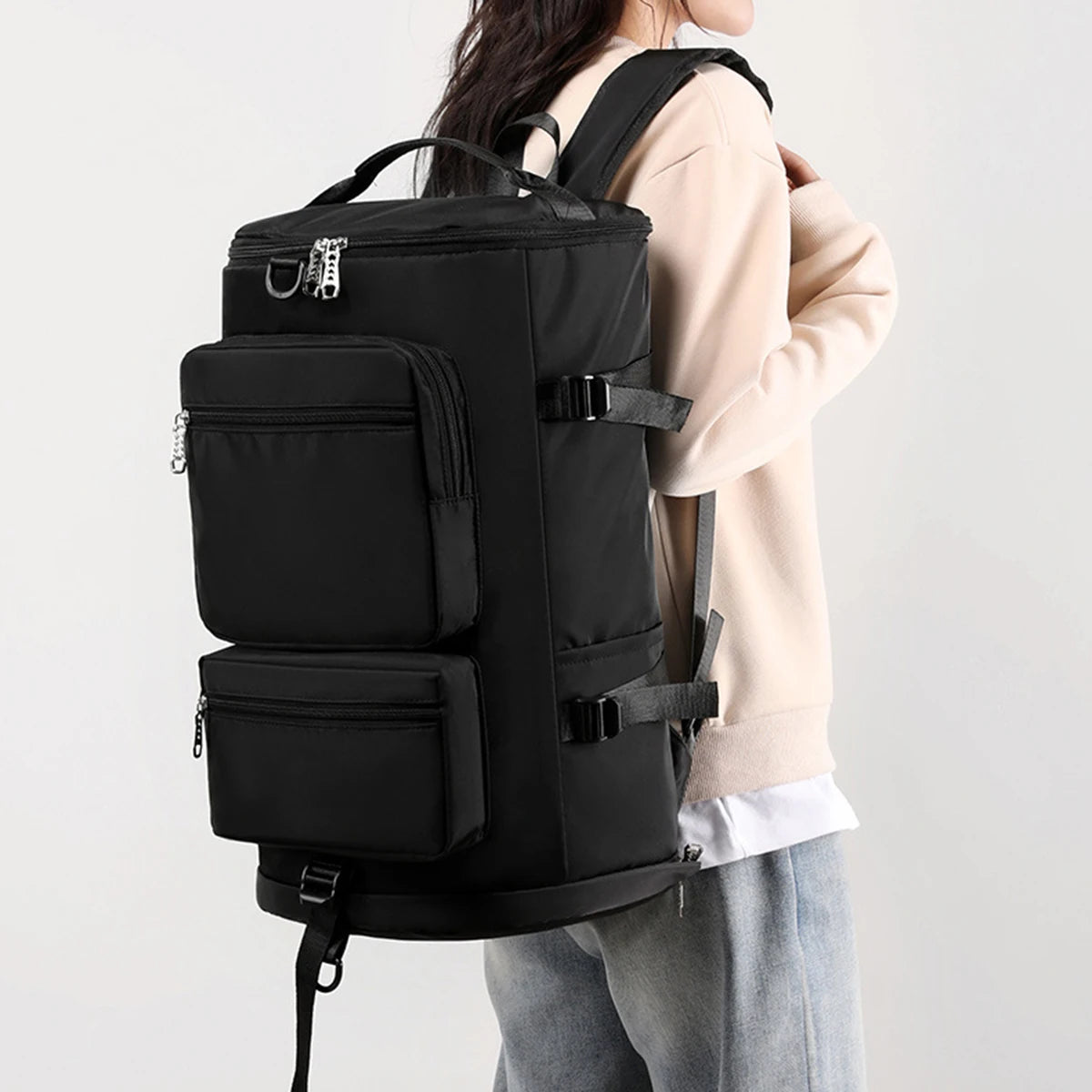 Large Capacity New Backpack Travel Bag Sports Waterproof Fitness Bag Multi Functional Single Shoulder Portable Luggage Bag