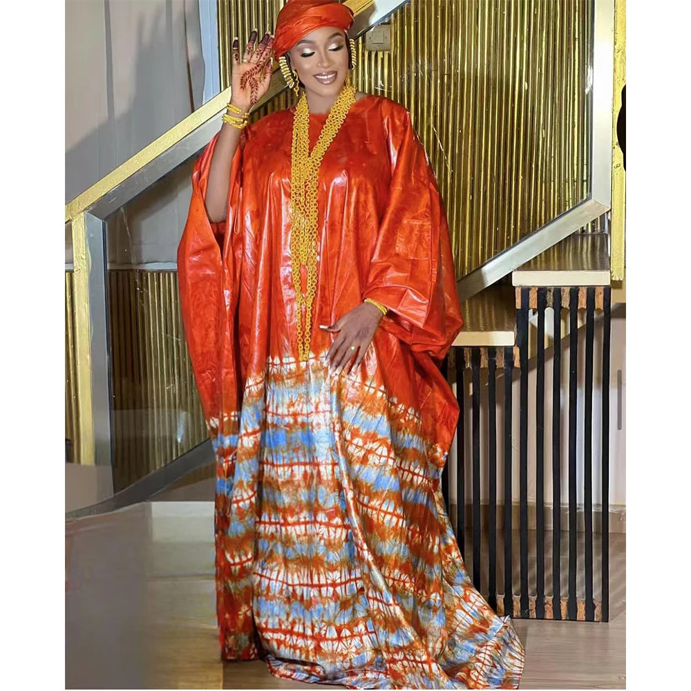 African Printed Riche Long Dresses For Nigeria Women Ankara Wedding Dashiki Robe Boubou Clothing Women Long Dress Guipure Robe