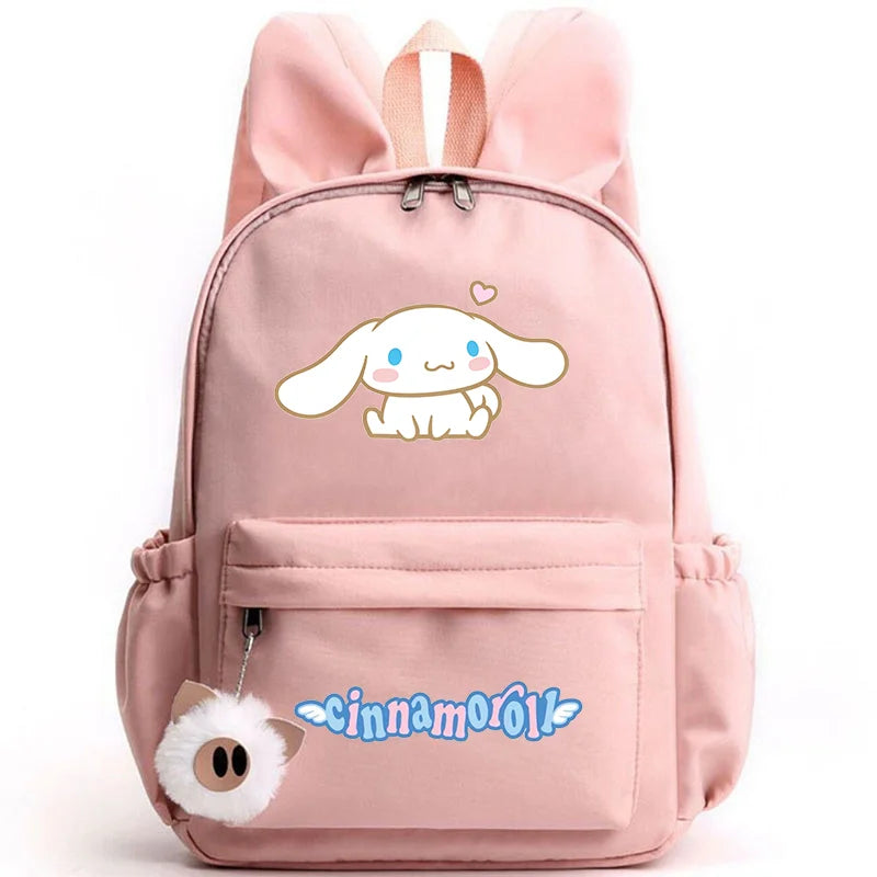 Cinnamoroll School Bags Backpack for Girl Boy Student Teenager Rucksack Women Casual Travel Rabbit Ears Mochila