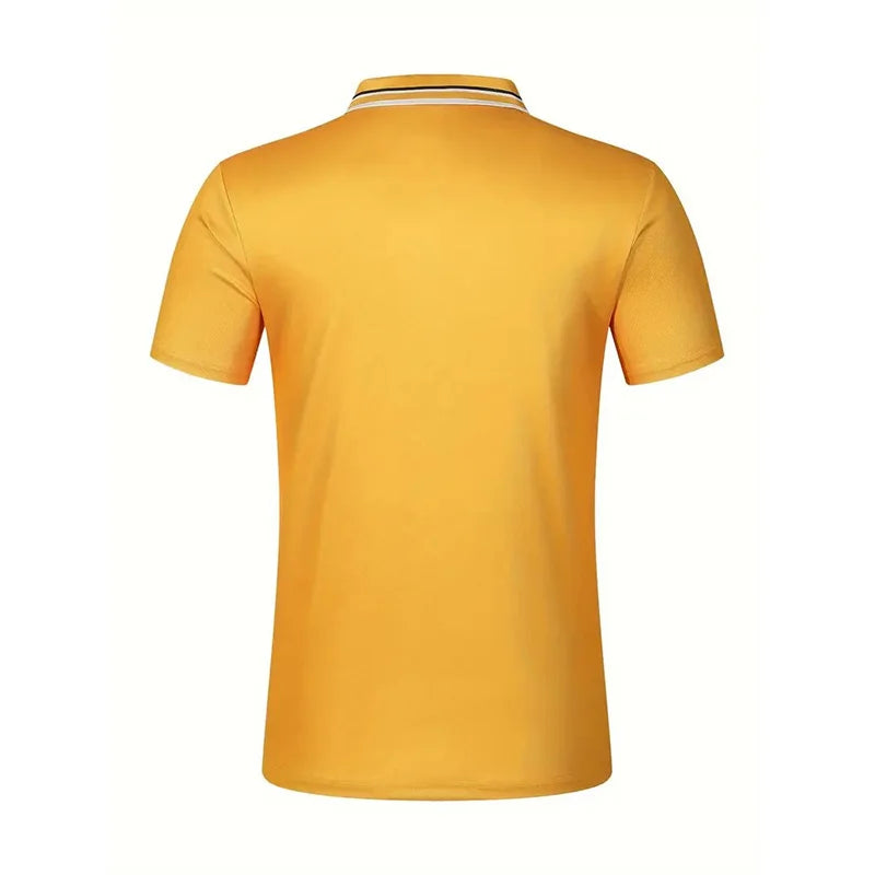 Summer Men's Short sleeved Polo Shirt Business Casual Collar T-shirt Plus Size Breathable Top European and American Plus size