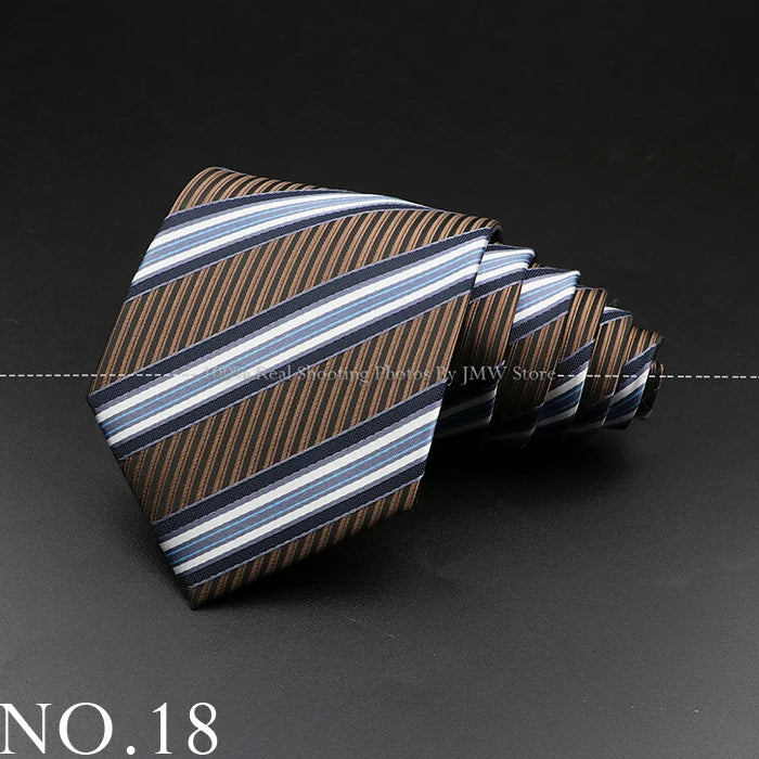New Design Wedding Men Tie Brown Solid Striped Paisley Flower Neckties Men Business Dropshipping Groom Collar Accessories Gift