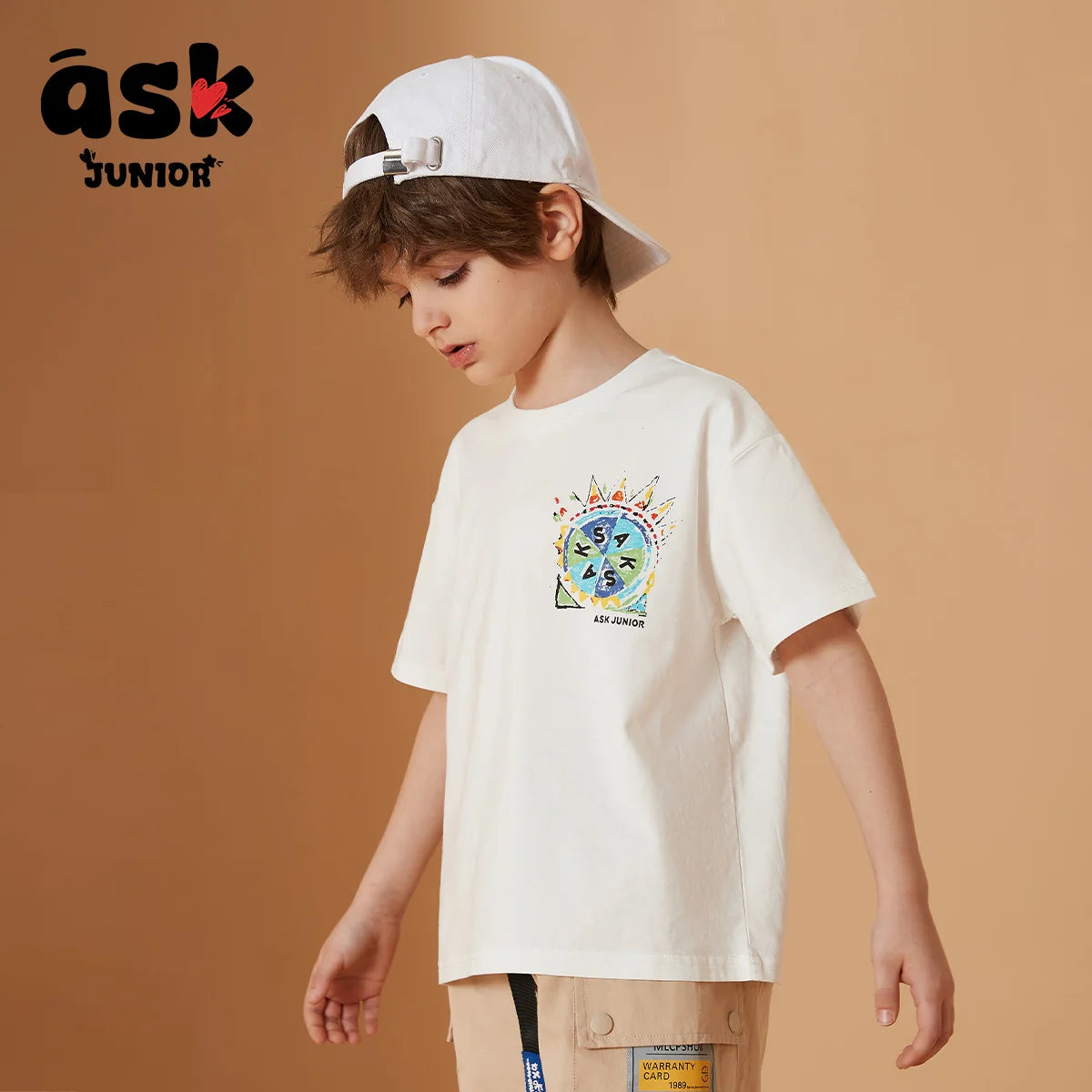 Ask Junior Parent-Child Clothing Summer Boys Half Sleeve T-Shirt Short Sleeve T-Shirt