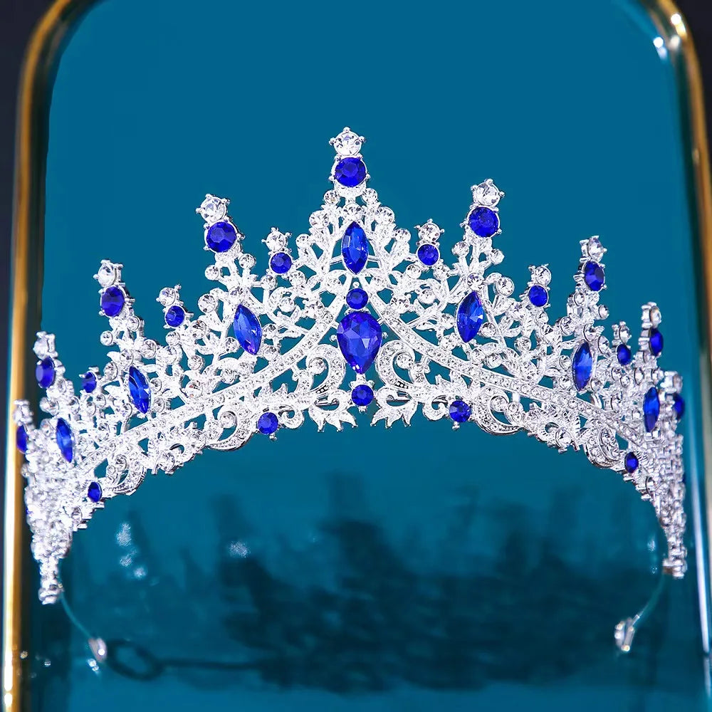 Baroque Crystal Tiaras And Crowns For Women Bride Rhinestone Prom Diadem Bridal Wedding Hair Accessories Jewelry Crown Tiara