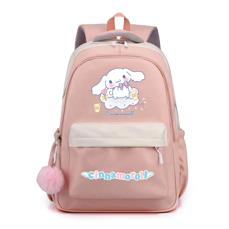 Cinnamoroll Backpack Children Girls Boy Sanrio Schoolbag Kawaii Student Back To School Rucksack Teen Kids Gift Women Travel Bags