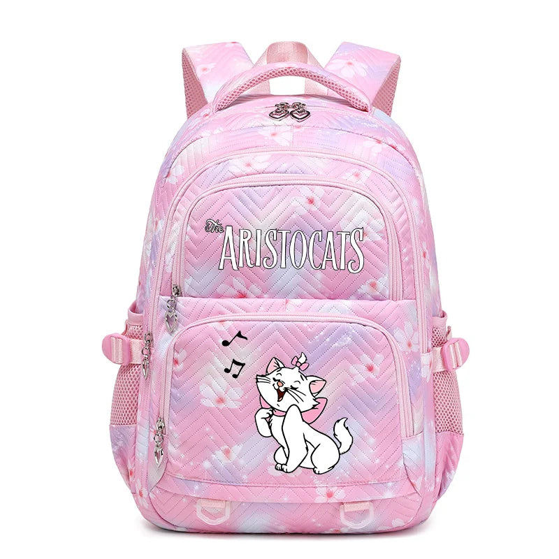 Disney The Aristocats Marie Waterproof Women Backpack Female Travel Bag Backpacks Schoolbag for Teenage Girls Bookbag Mochila