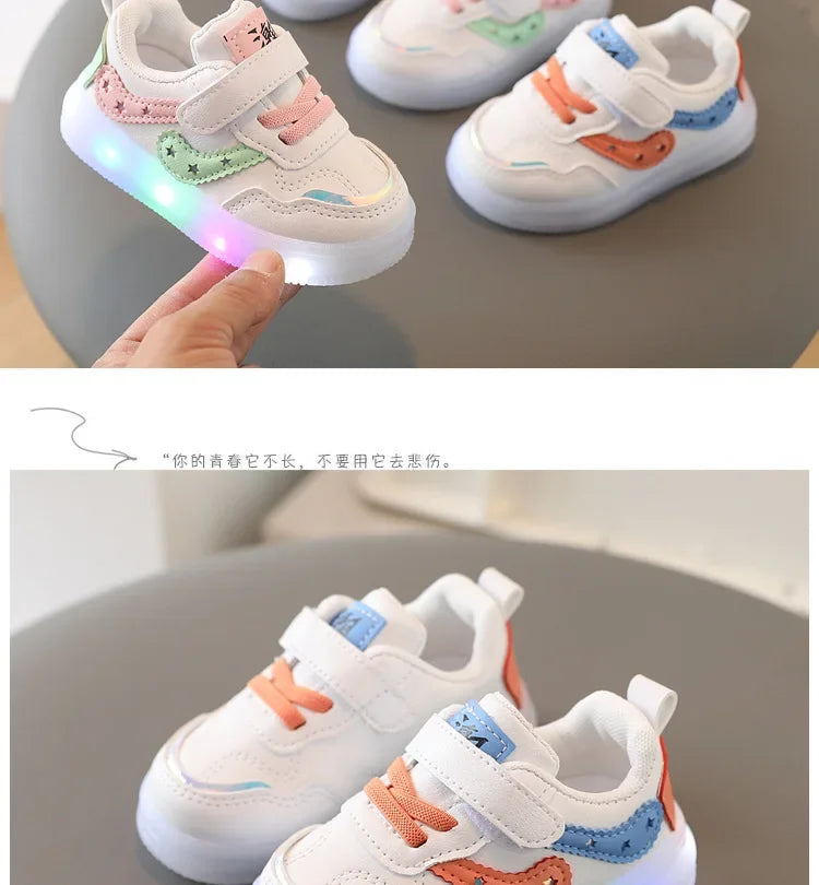 2025White Casual Shoes For Baby Boy Girl Brand Children Sneake Kids Shoes Toddler Walking Shoes Size 1