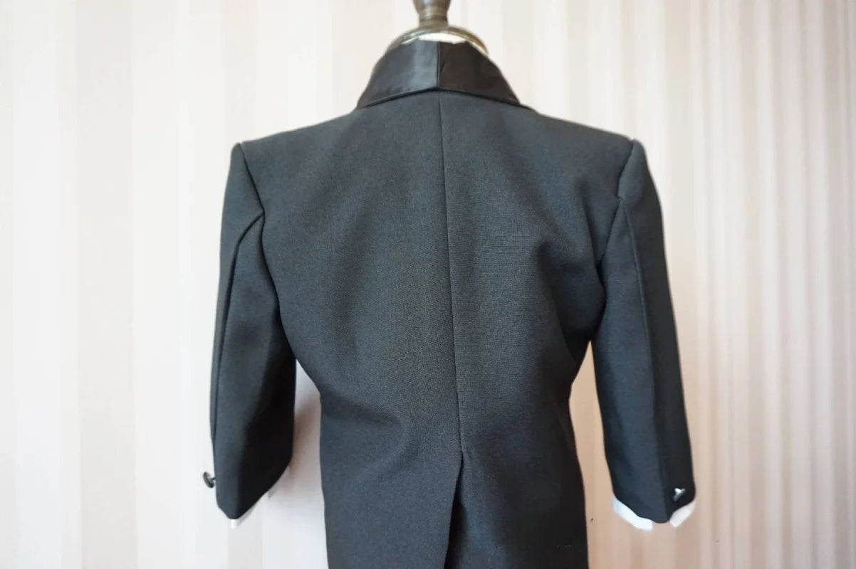 Boys Wedding Birthday Party Blazer Tuxedo Baby Boy Christening Outfit Coat Shirt Pant Vest BowTie Gentleman Suit Baptism Clothes