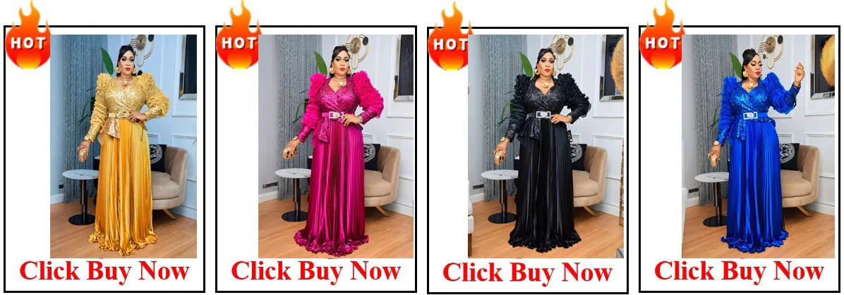 Elegant African Dresses for Women 2025 Africa Clothing Plus Size Fashion Wedding Party Long Dress Dashiki Ankara Outfits Robe