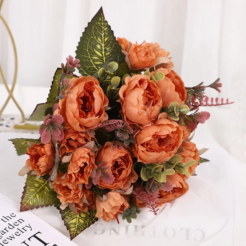 Simulation Rose Fake Wedding Arch Silk Flower Home Decoration Artificial Home Living Room Table Decoration Fake Flower