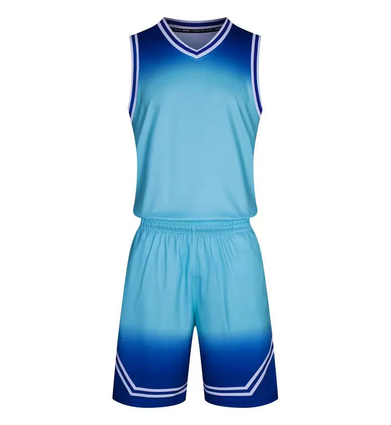 Men's And Women's Basketball Clothing Set Summer Fashion New Short Sleeve Casual Loose Comfortable Quick Drying T-shirt + Shorts