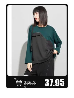 EAM High Waist Two Ways Wear Black Wide Leg Long Pants New Loose Fit Trousers Women Fashion Tide Autumn Spring 2025 1DF3635