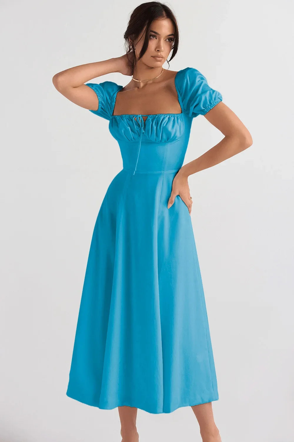 Women Beach Vacation Dress French Lazy Style Dress-Solid Color Or Printed Multi-Color Spring Summer 2025 New Arrival