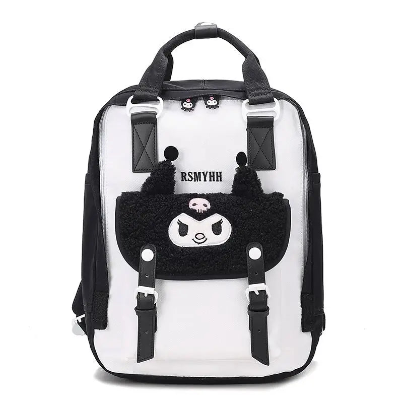 Sanrio Kawaii Girls School Bag Women Large Capacity Campus Backpacks Cute Cinnamoroll Kuromi Travel Camping Backpack Gift