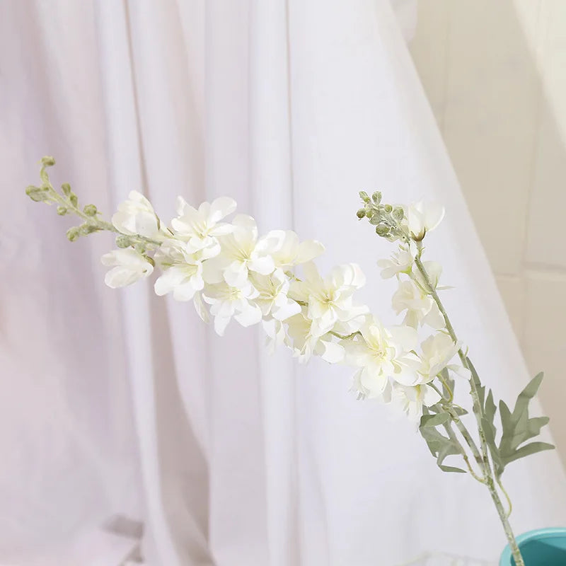 YeeNanee 6pcs Blue Delphinium Artificial Flowers Long Stem Larkspur for Wedding Centerpieces Floral Arrangements Home Vase Decor
