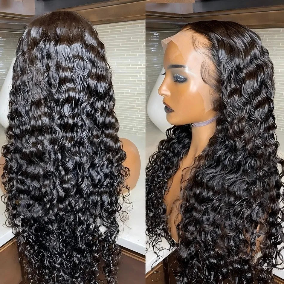 40 inch Deep Wave 13x6 HD Lace Frontal Wigs For black Women Water Wave Curly Lace Frontal Wigs 13x4 Lace Front Wig Human Hair