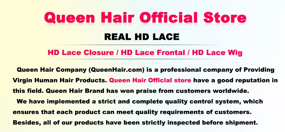 Queen Hair Real HD Frontal/Closure Only Invisible Melt Skin Lace 13x6 13x4 4x4 5x5 6x6 7x7 Raw Human Hair Body Wave & Straight