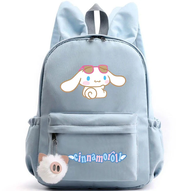 Cinnamoroll School Bags Backpack for Girl Boy Student Teenager Rucksack Women Casual Travel Rabbit Ears Mochila