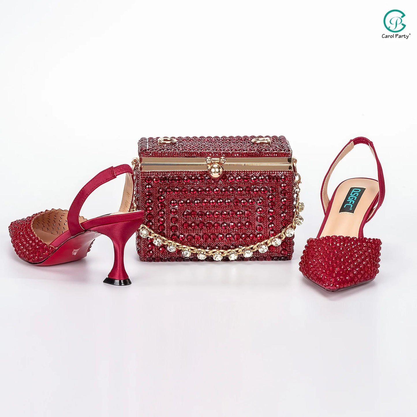 Italian Design Wedding Party Shoes & Small Box Bag Comfortable Noble Thin Heels Sexy Single Shoes Mesh Breathable Women's