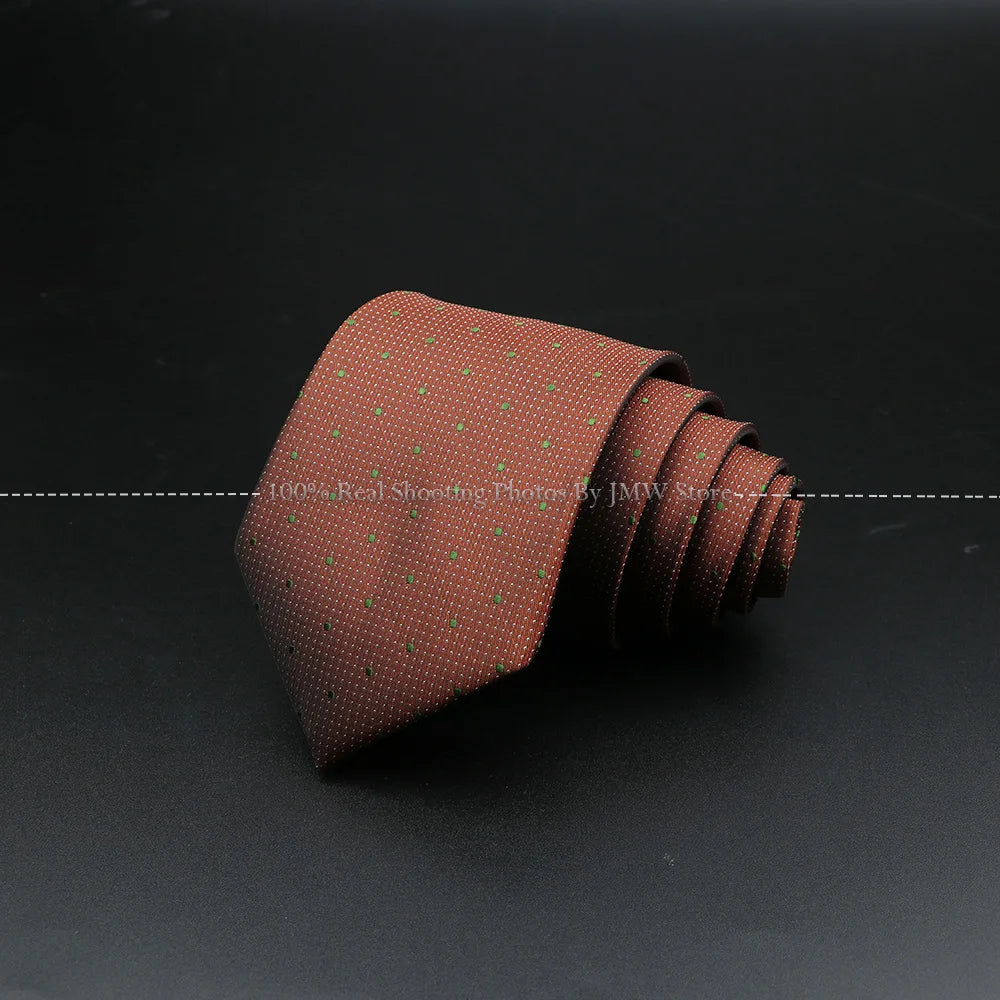 New Design Wedding Men Tie Brown Solid Striped Paisley Flower Neckties Men Business Dropshipping Groom Collar Accessories Gift