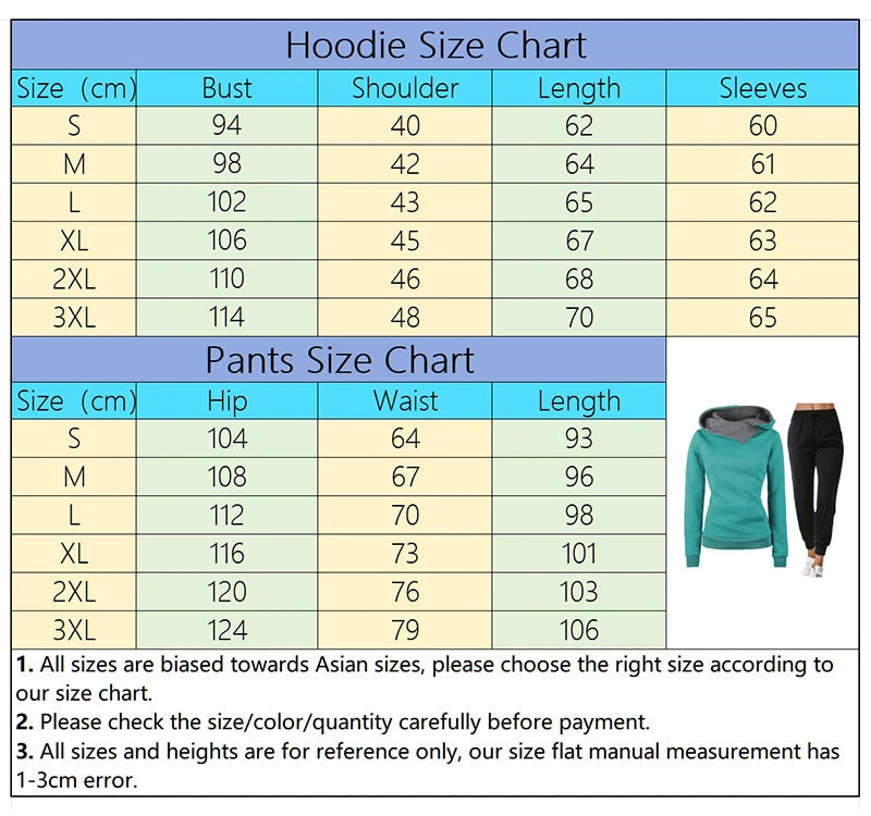 Women Tracksuit Two Piece Set Winter Warm Hoodies+Pants Pullovers Sweatshirts Female Jogging Woman Clothing Sports Suit Outfits