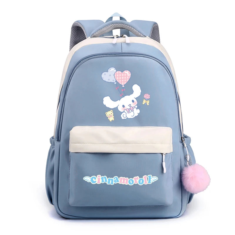 Cinnamoroll Backpack Children Girls Boy Sanrio Schoolbag Kawaii Student Back To School Rucksack Teen Kids Gift Women Travel Bags