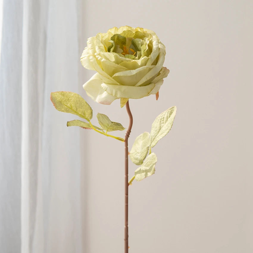 Artificialflower Caramel Rose High Quality Garden Courtyard Wedding Bride Bouquet Wreath Home Table Vase Festival Diy Gift Decor