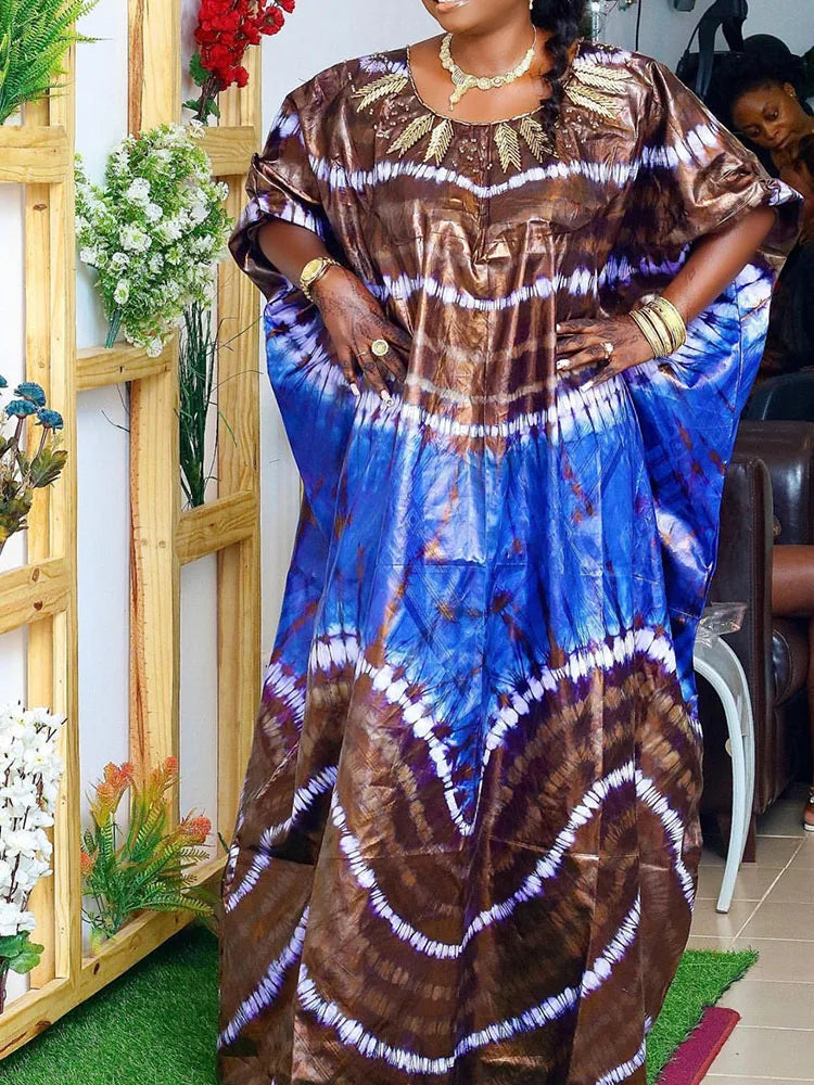 Elegant African print dress, a refined choice for seasonal parties, birthday wedding gowns