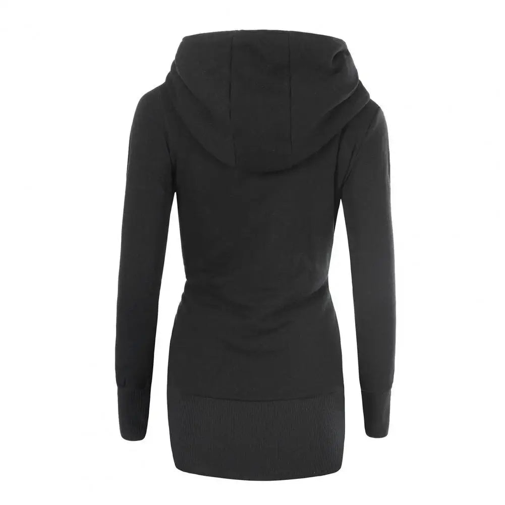 Women Fleece Long Hoodie Winter Jacket European And American Women's Winter Thick Warm Lamb Wool Hooded Mid Length Jacket