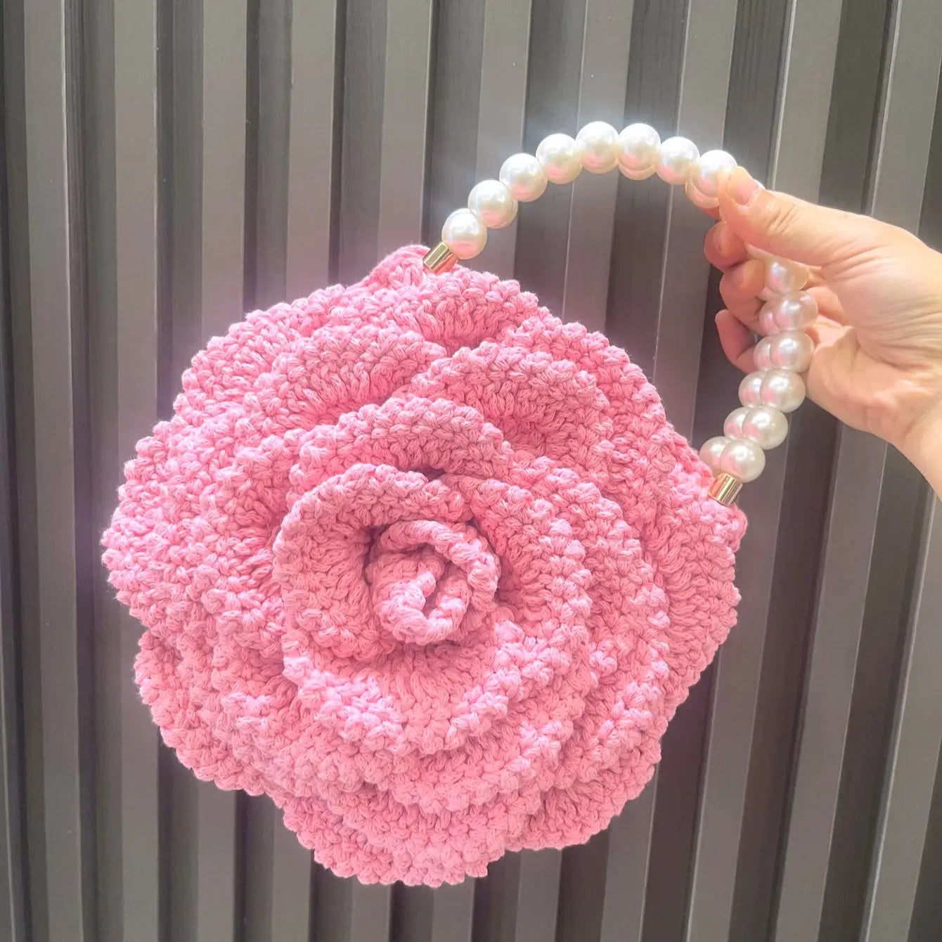 handmade Crochet flower shape Evening clutch Bag Purses and handbag luxury Designer banquet bag Women's bag