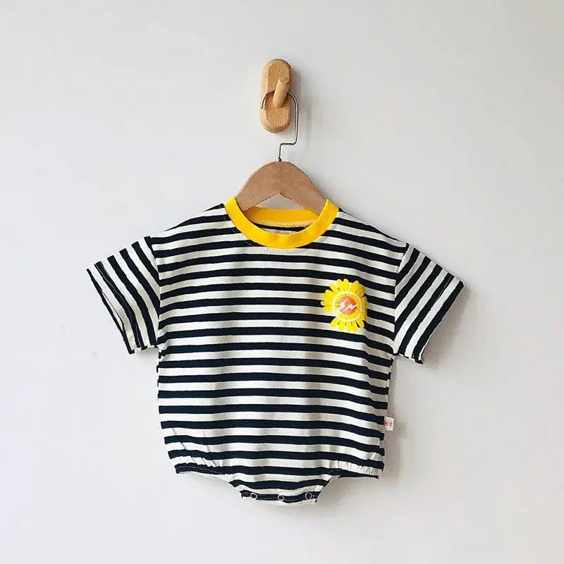 Summer Baby Girl Boy Clothing Gentleman Shirt Romper Body Lapel Short Sleeves Newborn Outfits Toddler Infant Jumpsuit