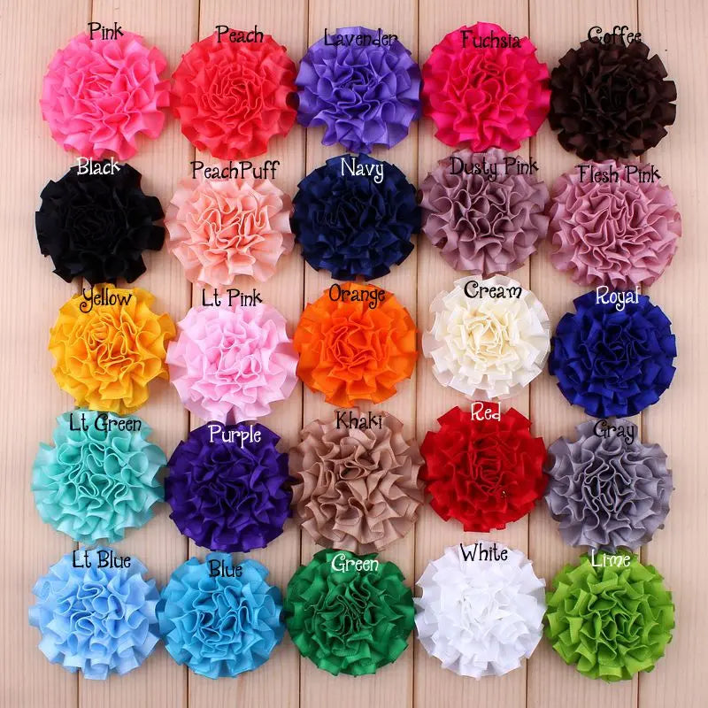 10PCS 5.5CM Satin Artificial Lace Fabric Wedding Dress Chiffon Flowers Bride Clothes Headwear Decoration