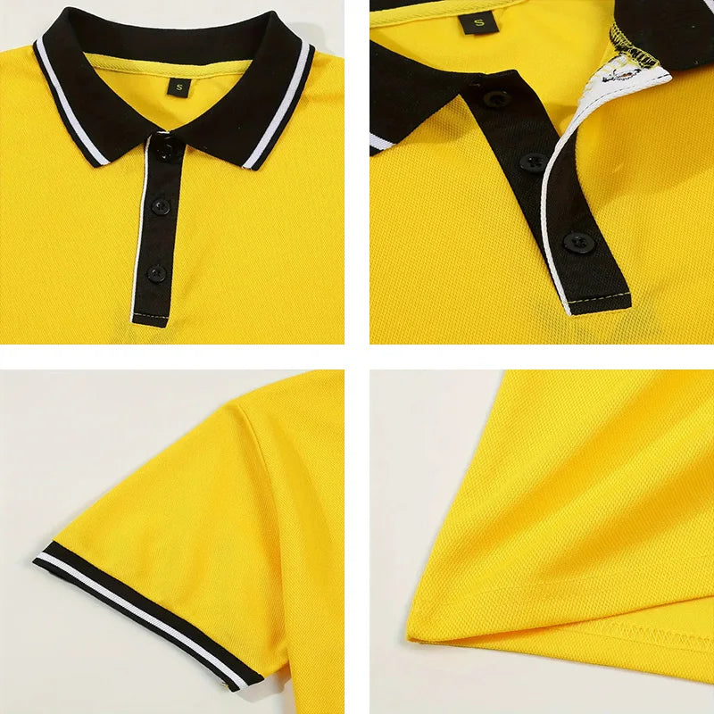Summer Men's Short sleeved Polo Shirt Business Casual Collar T-shirt Plus Size Breathable Top European and American Plus size