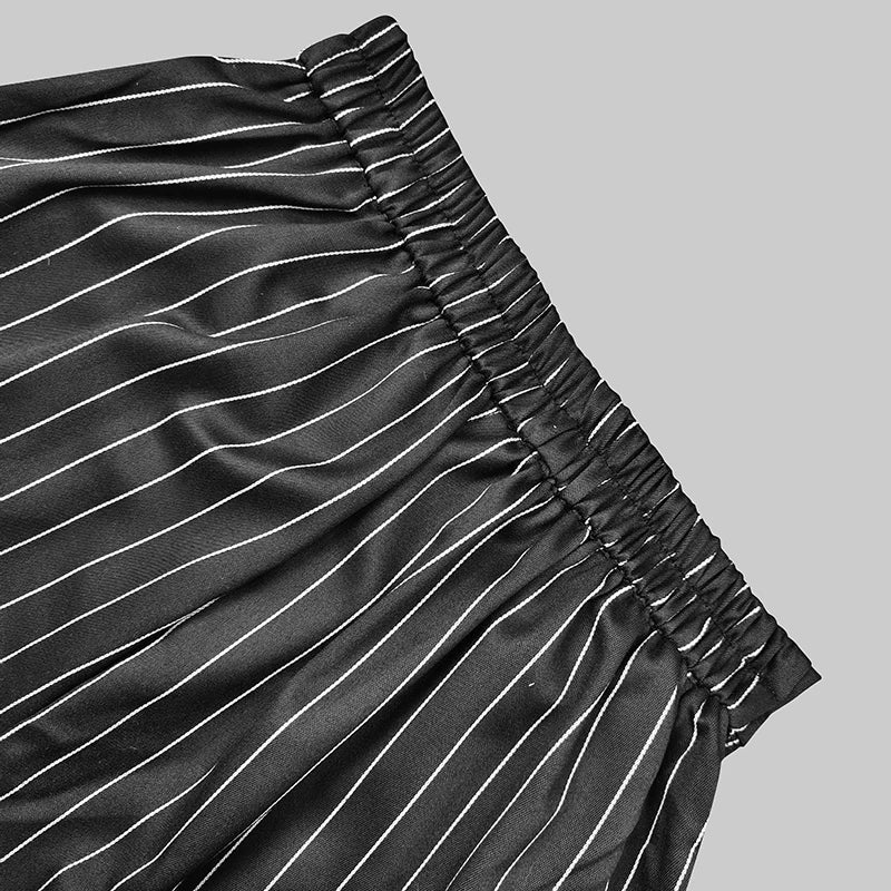 Modigirl Fall Women's Retro Striped Loose Wide-leg Pants 2025 Spring Summer High Waist Urban Fashion Outfit Long Trousers Female
