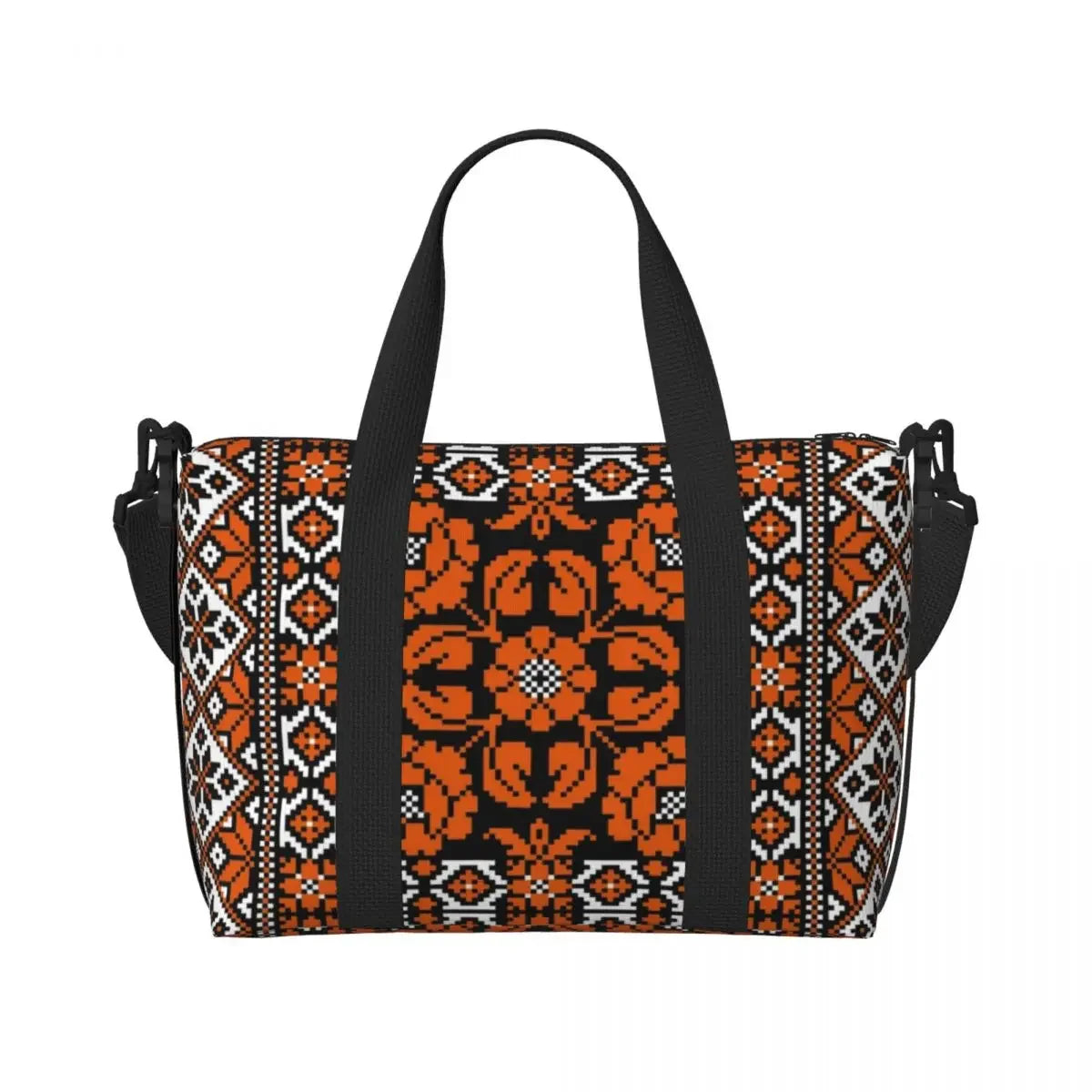 Custom Arabic Calligraphy Name With Palestinians Flag Hand Grocery Tote Shopping Bag Women Large Capacity Beach Gym Travel Bags