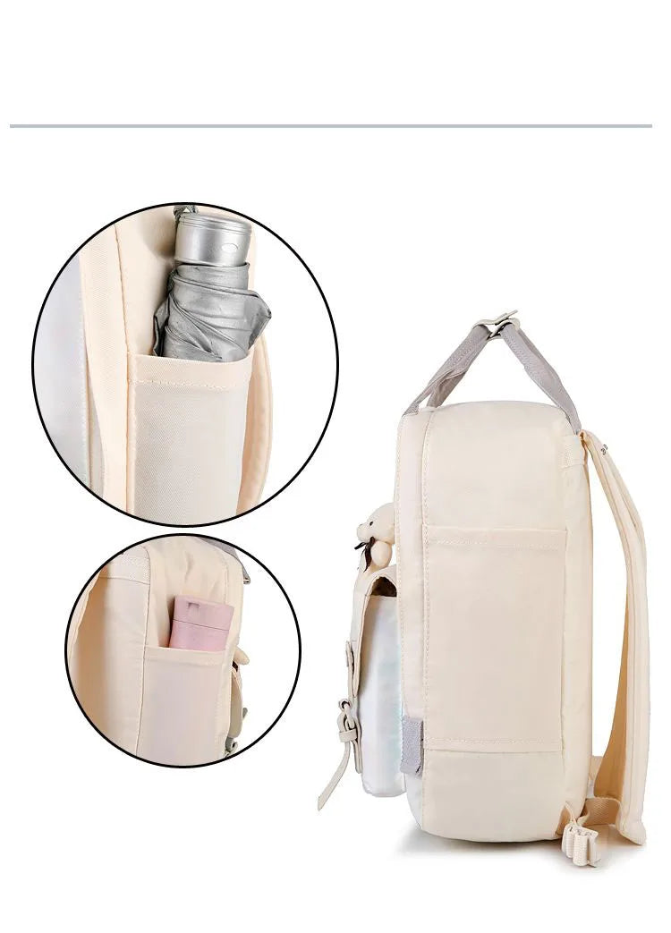 Sanrio Kawaii Girls School Bag Women Large Capacity Campus Backpacks Cute Cinnamoroll Kuromi Travel Camping Backpack Gift