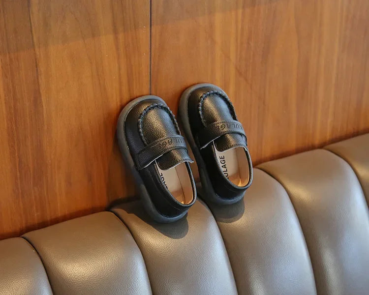 Baby Boys Casual Shoes for Wedding Party Fashion 2025 Spring Autumn Toddlers Kids Leather Shoes Slip-on Loafers Soft Flats New