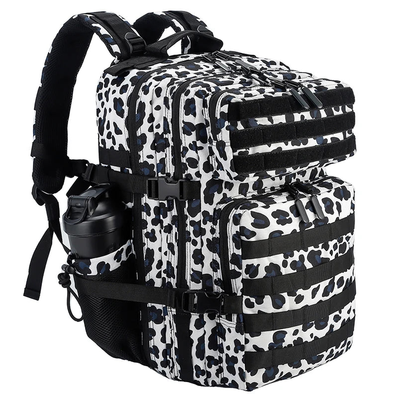 LHI 45L/35L/25L Tactical Backpack for Men and Women Waterproof Athlete Gym Outdoor Bag Travel Hiking Rucksack with Bottle Holder