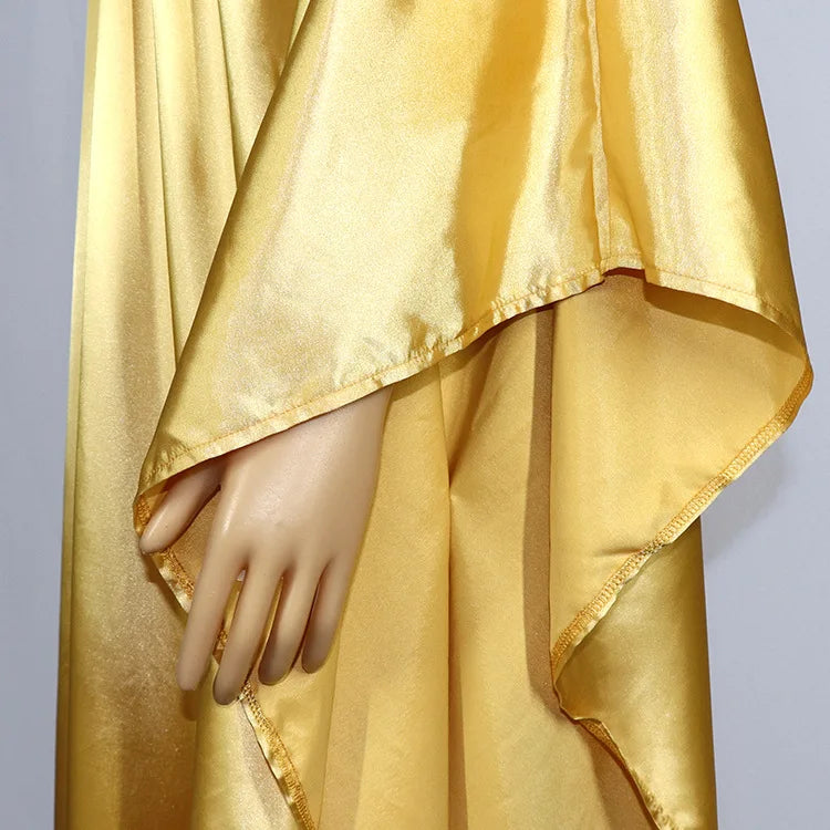 African Muslim Dress Women Pure Silk Cloth Abaya Loose Dress for Women Diamond Maxi Dress Turkey Kaftan Arab Dubai Dubai Robe