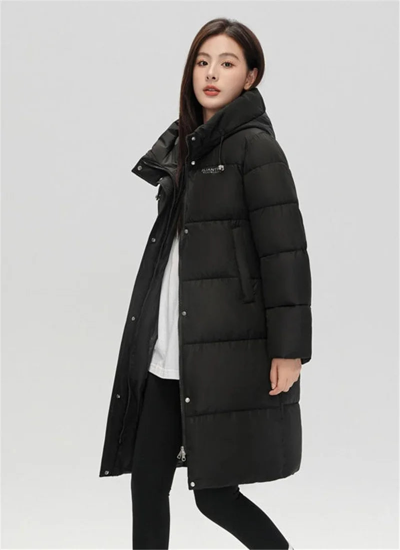 2025 New Long Winter Jacket Women Parkas Down Cotton Jackets Warm Hooded Outwear Female Thick Cold Snow Wear Coats Puffer Jacket