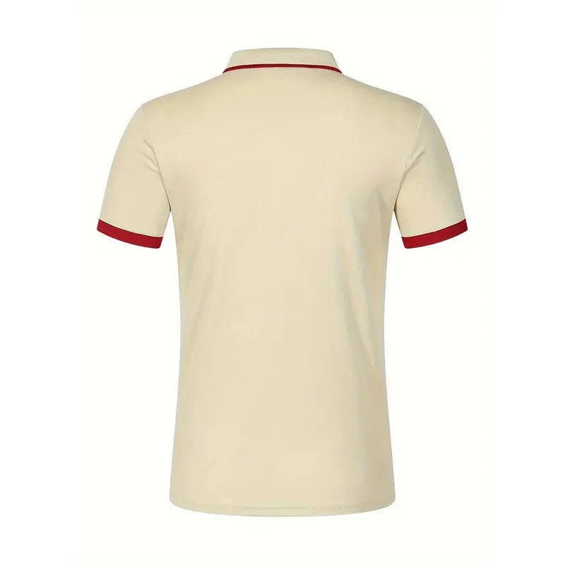 Summer Men's Short sleeved Polo Shirt Business Casual Collar T-shirt Plus Size Breathable Top European and American Plus size