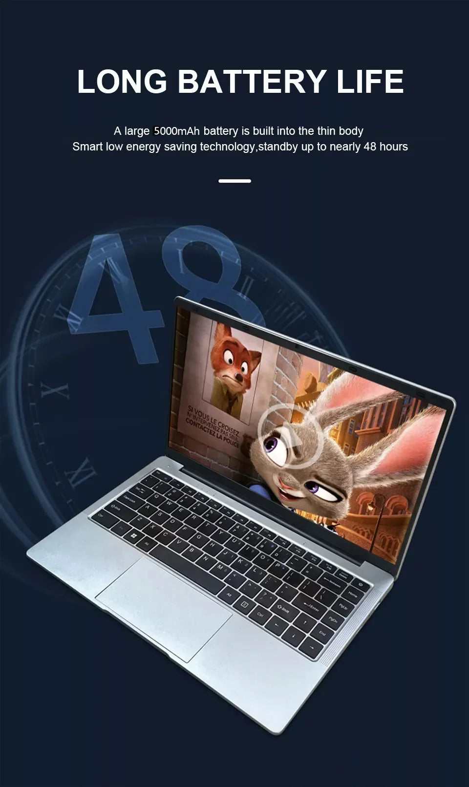14.1 inch Laptop Computer Portable Windows 11 Pro Core i7-7500U Notebook 12GB RAM 1TB 2TB SSD Office Study Laptops