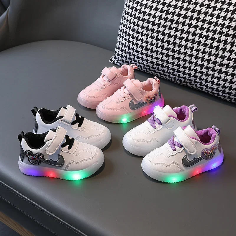 Tenis Children Led Shoe Boys Girls Lighted Sneakers Glowing Shoe for Kids Soft Soled Breathable Casual Infant Toddler Baby Shoes