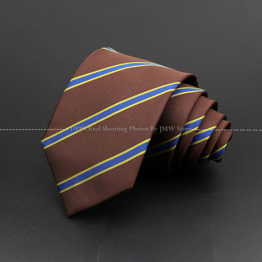 New Design Wedding Men Tie Brown Solid Striped Paisley Flower Neckties Men Business Dropshipping Groom Collar Accessories Gift
